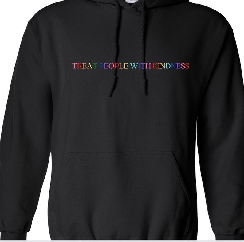 Treat people with kindness hoodie rainbow sale