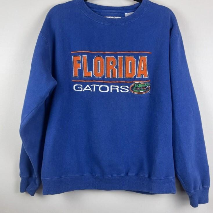 TikTok Shop Vintage MAJESTIC University of Florida Gators Crewneck Sweatshirt 90s Blue Sz M Sweatshirt Hoodie Comfort Colors