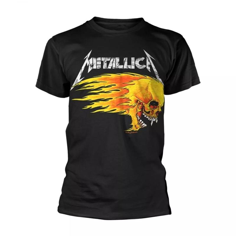 TikTok Shop Metallica Flaming Skull 94 Tour Black T shirt Sweatshirt Hoodie Comfort Colors