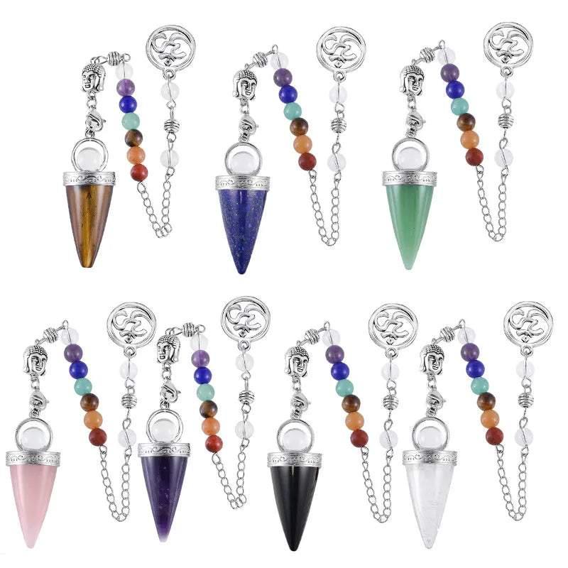 Clear Quartz Buddha Pendulum Clear Quartz Buddha Pendulum