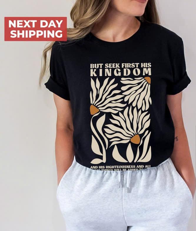 Consider the Flowers Women's Floral Christian T-shirt Consider the Flowers Women's Floral Christian T-shirt