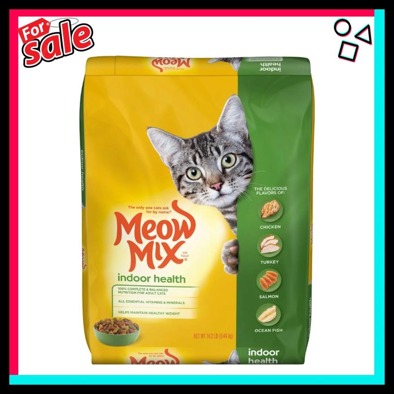 TikTok Shop Meow Mix Indoor Health Dry Cat Food 14.2 Pounds