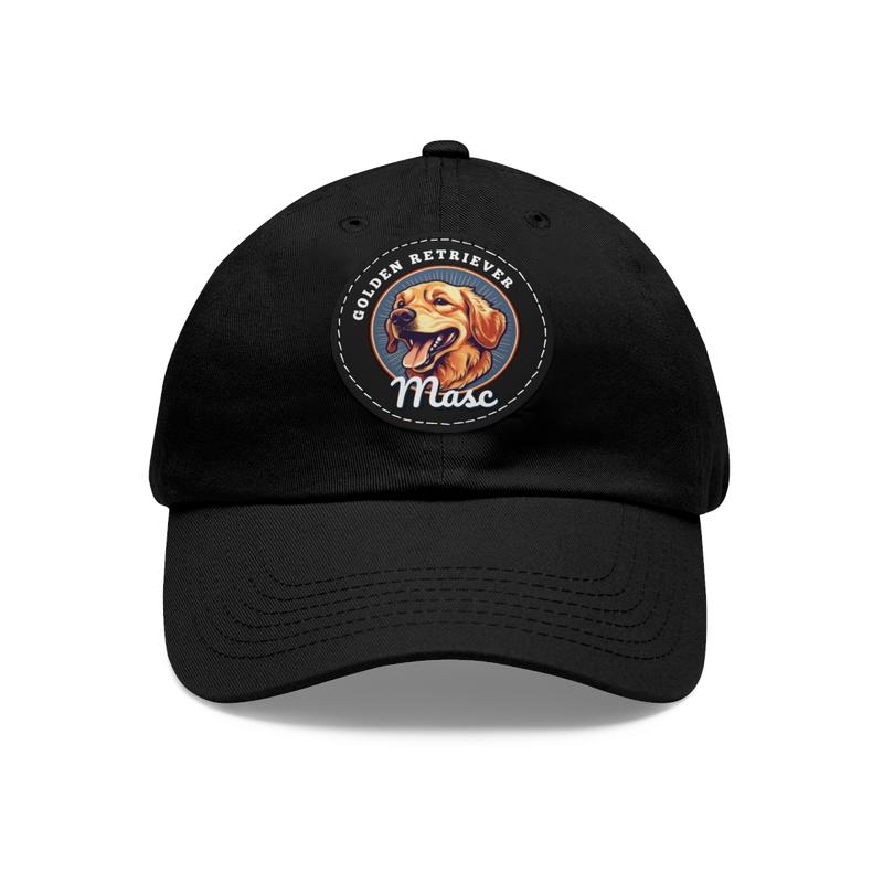 TikTok Shop Golden Retriever Masc Dad Hat with Leather Patch Round