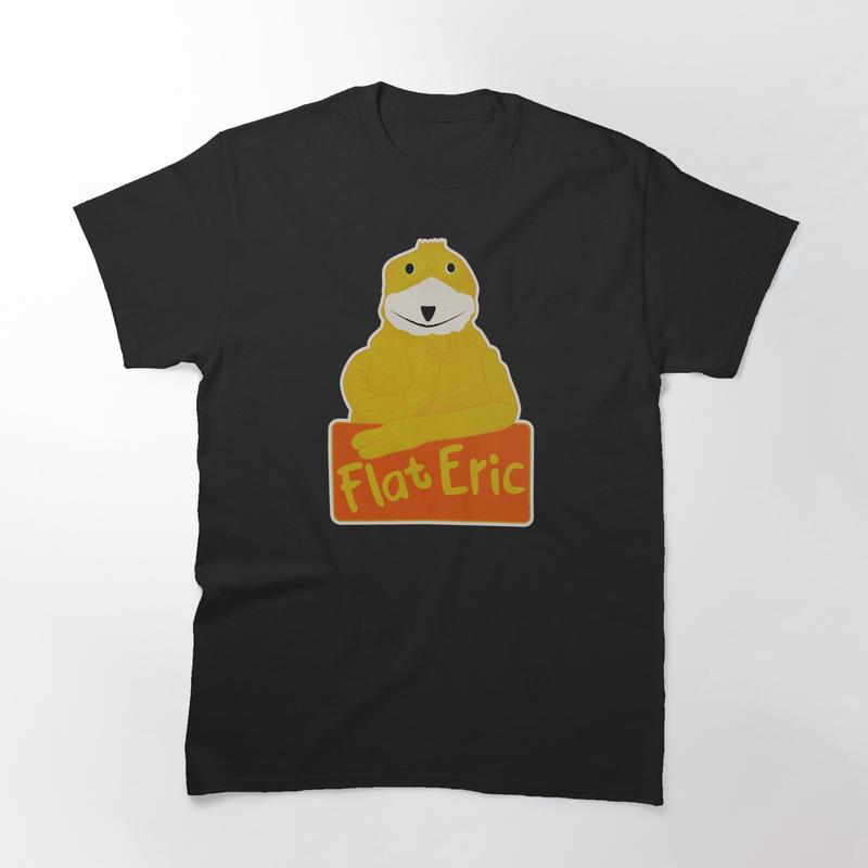 TikTok Shop Flat Eric T Shirt Iconic Character Graphic Tee Cool and Fun Design High Quality Cotton Comfortable Wear Perfect for Fans of Flat Eric and Retro Vibes