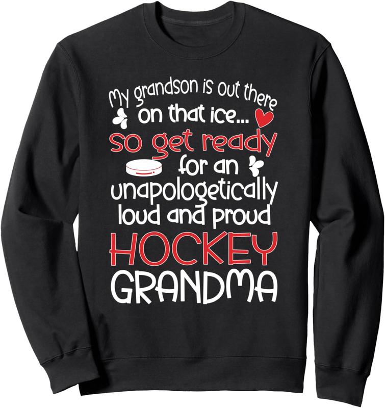 TikTok Shop Proud Ice Hockey Grandmother Ice Hockey Grandma Sweatshirt