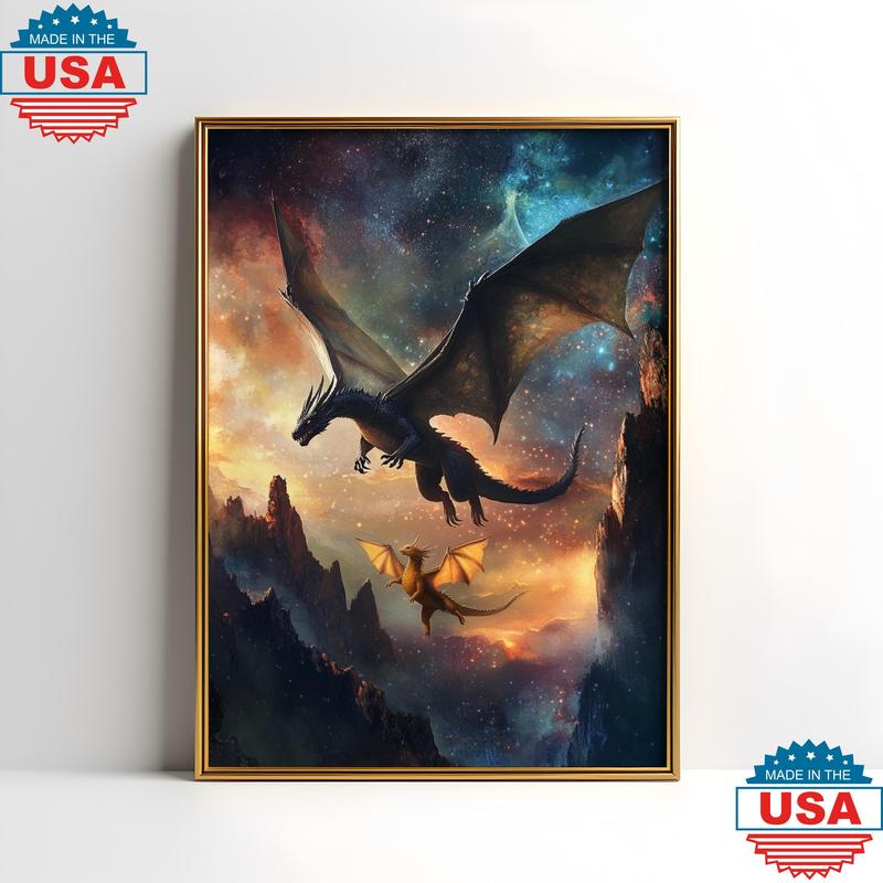 Fourth Wing Dragons Tairn and Andarna Poster Fourth Wing Art TikTok