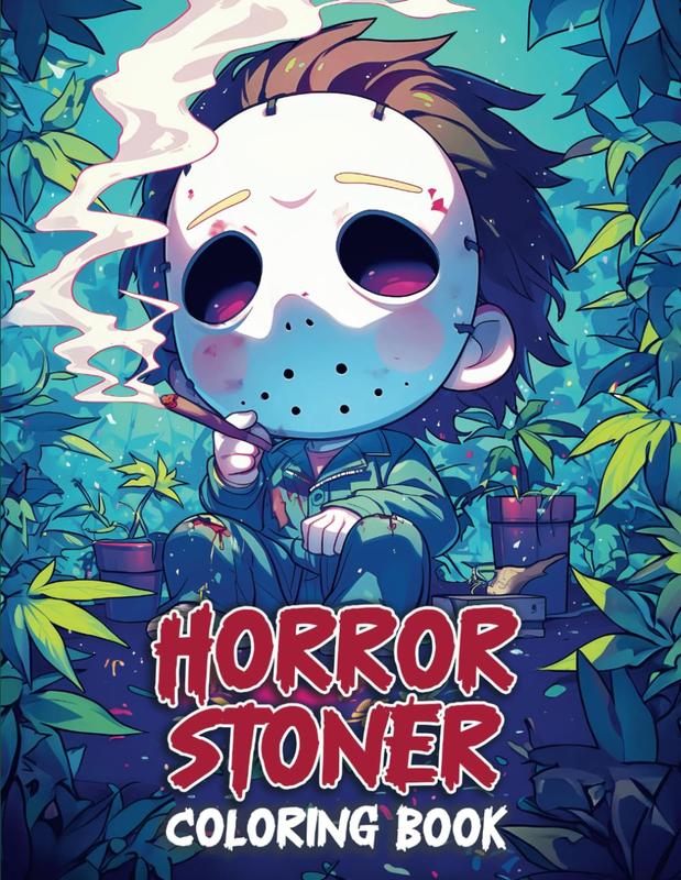 Horror Stoner Coloring Book: Spooky and Cute Chibi Horror Characters ...